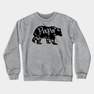 Papa Bear with Nature Leaves & Foliage Crewneck Sweatshirt